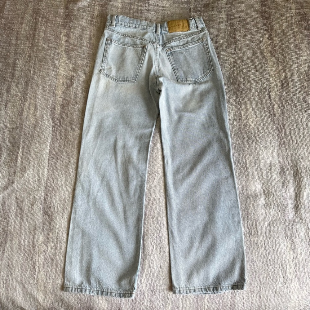 Zara Kids Relaxed Fit Jeans in Light Blue, Size 13-14 - Picture 5 of 5